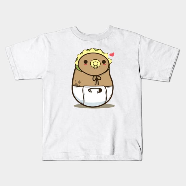 Baby Potato Kids T-Shirt by clgtart